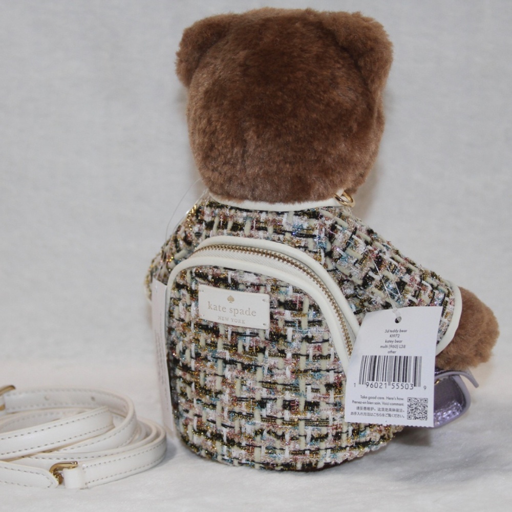 NWT Kate Spade Teddy Bear Backpack Purse Holiday Novelty Shoulder Crossbody Bag - Picture 3 of 6